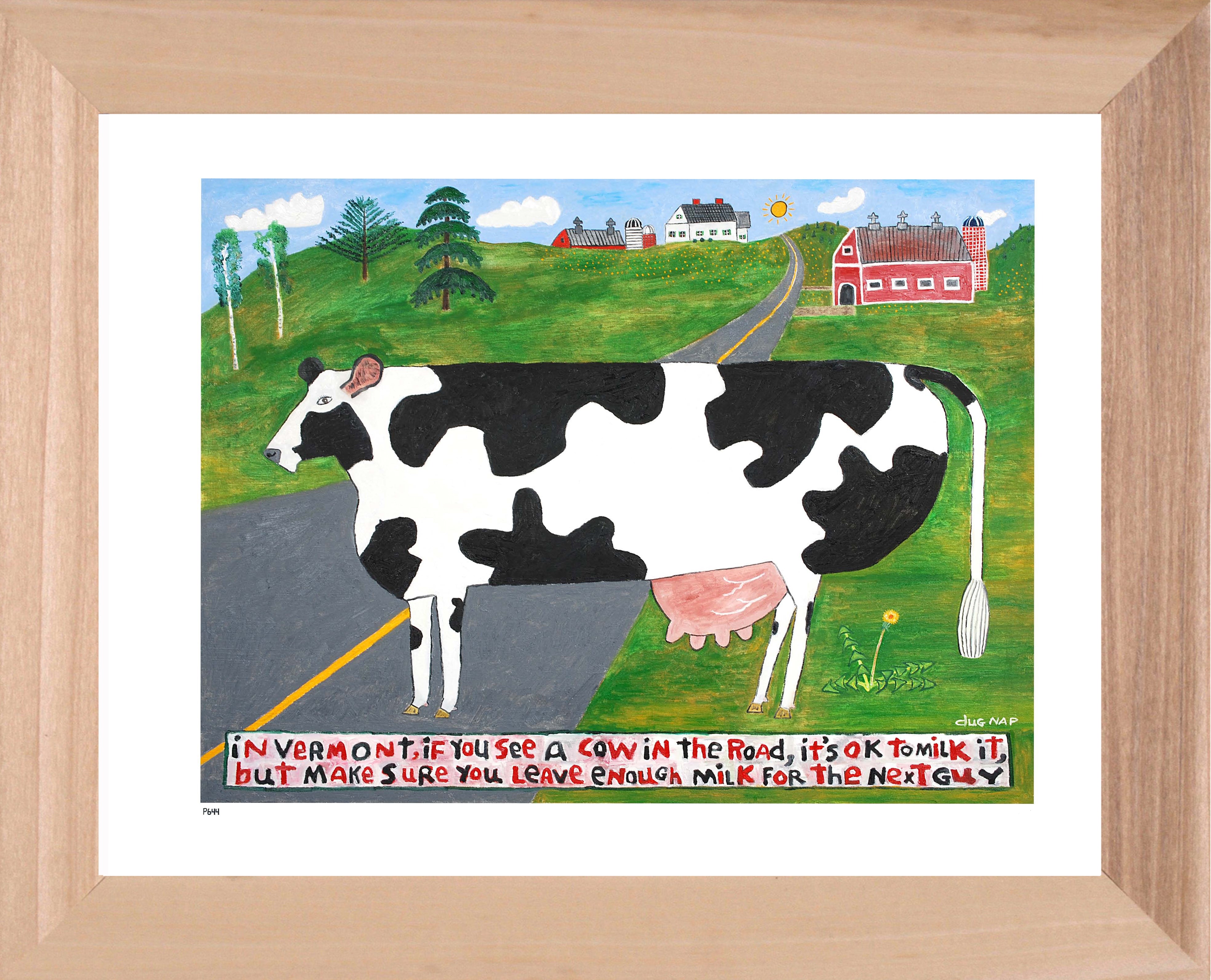 P644 - Vermont Cow In The Road