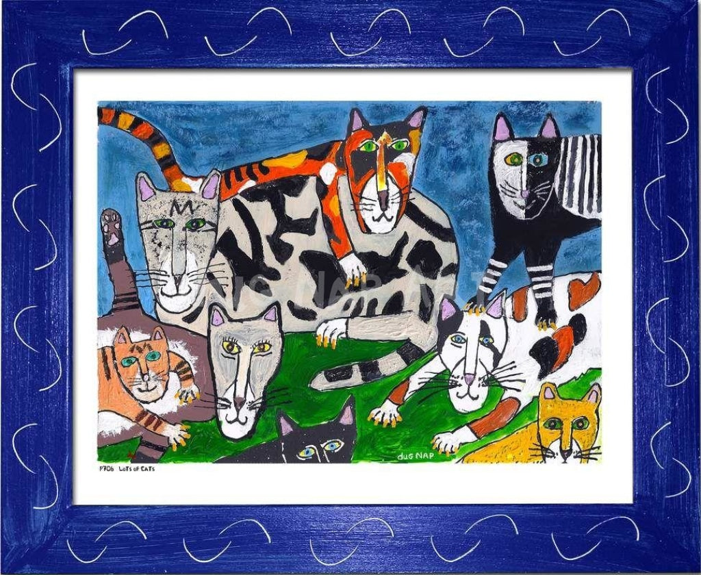 Lots Of Cats Art Print by dug Nap – dug Nap Art