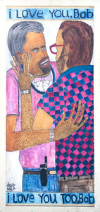 Two Bobs in Love - 82 x 40 Oil on Board