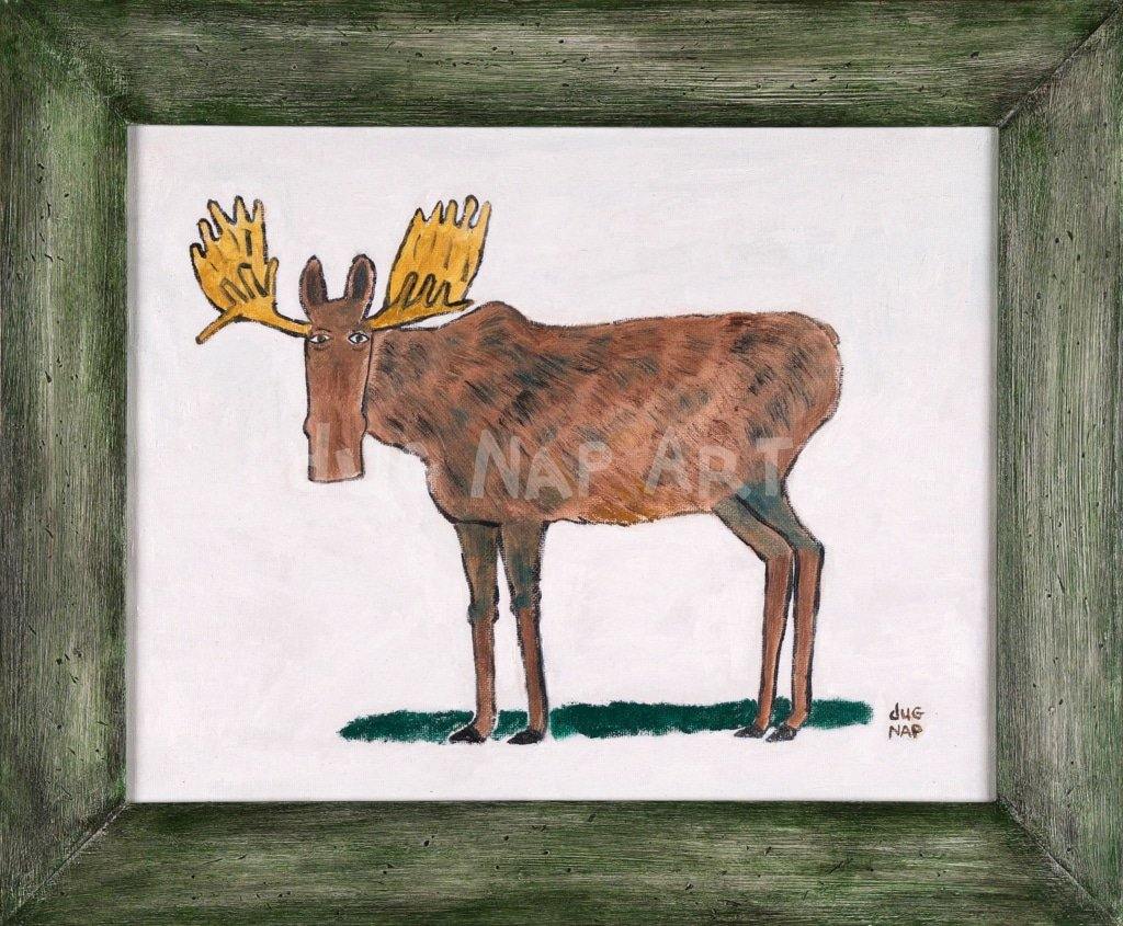 Little Moose 17 3/4"x14 3/4" Acrylic on Canvas