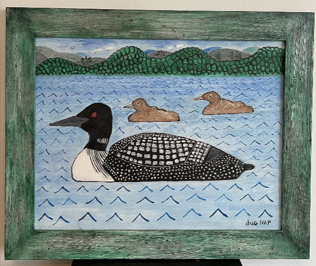 Three Loons 18"x22" Oil on Board