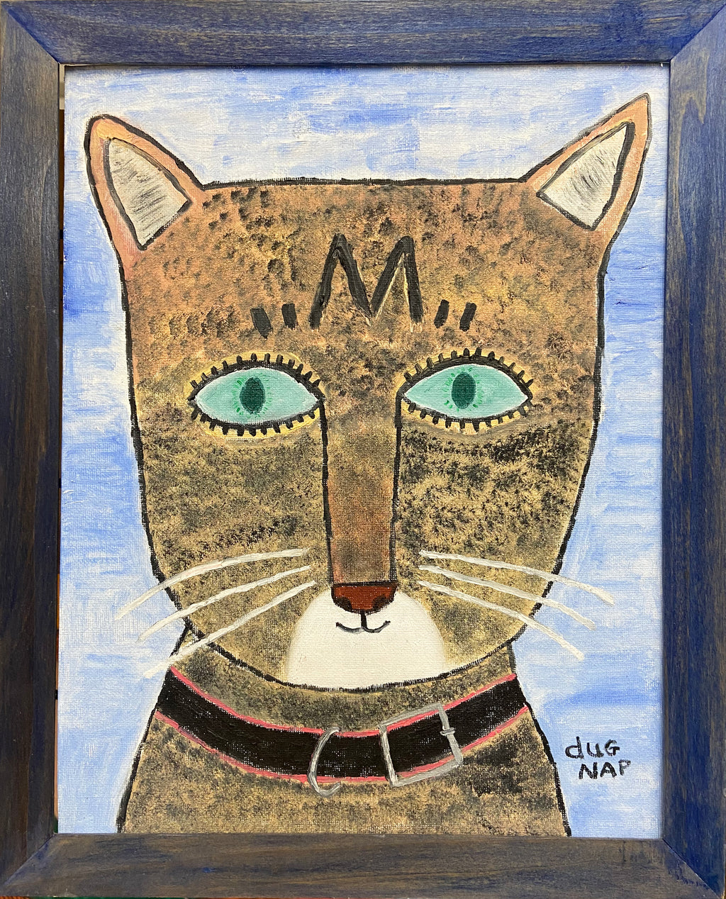 Tabby Cat 13" x 15 3/4" Oil on Canvas