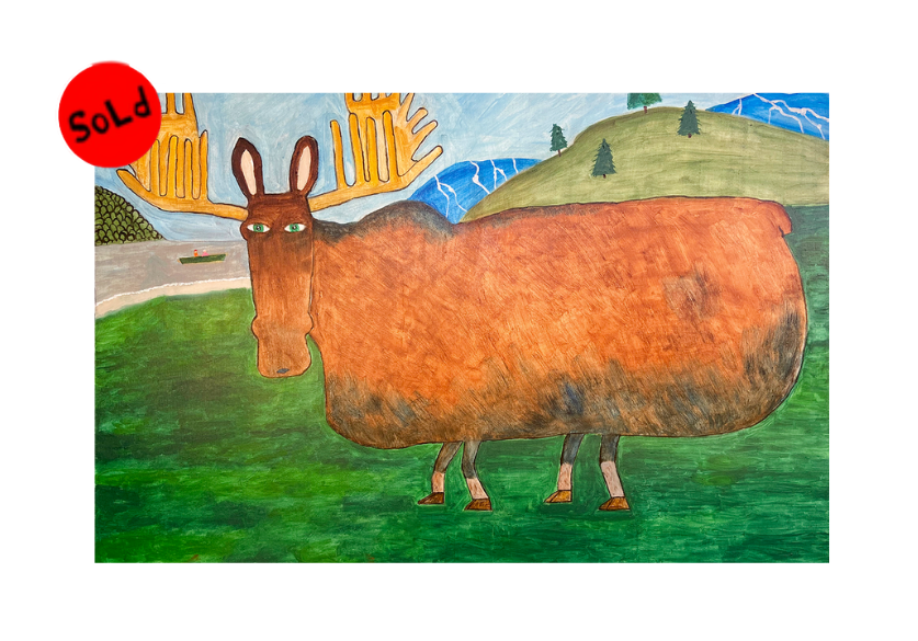 Moose 36" x 48" Oil on Canvas