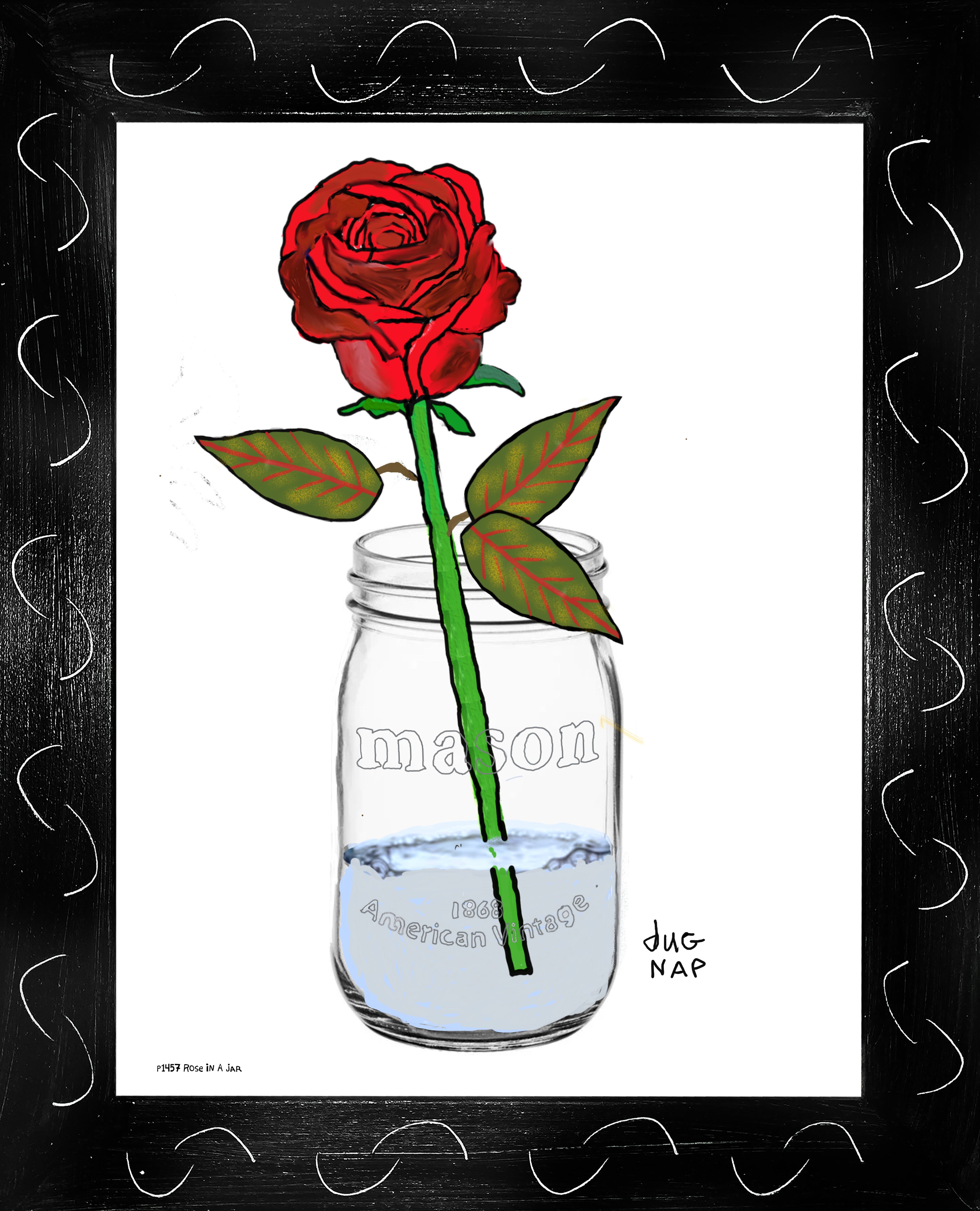 p1457 Rose In A Jar