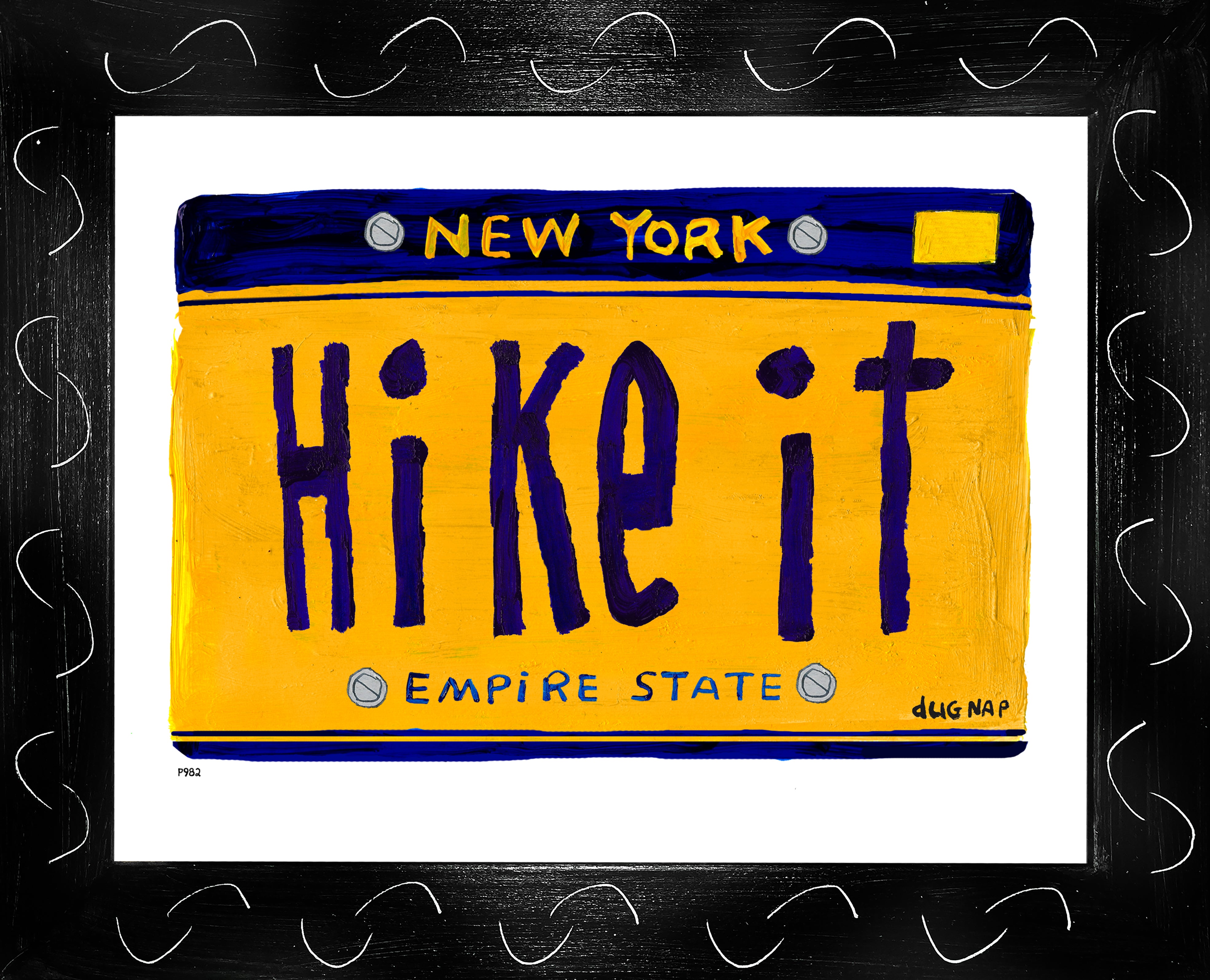 p982 NY Hike It Plate