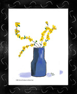 P1555 Yellow Flowers in a Blue Vase