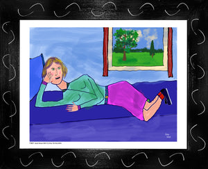 p1407 Nude Woman Reclining With Clothes On