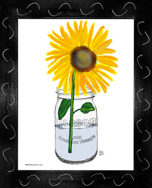 p1454 Sunflower In A Jar