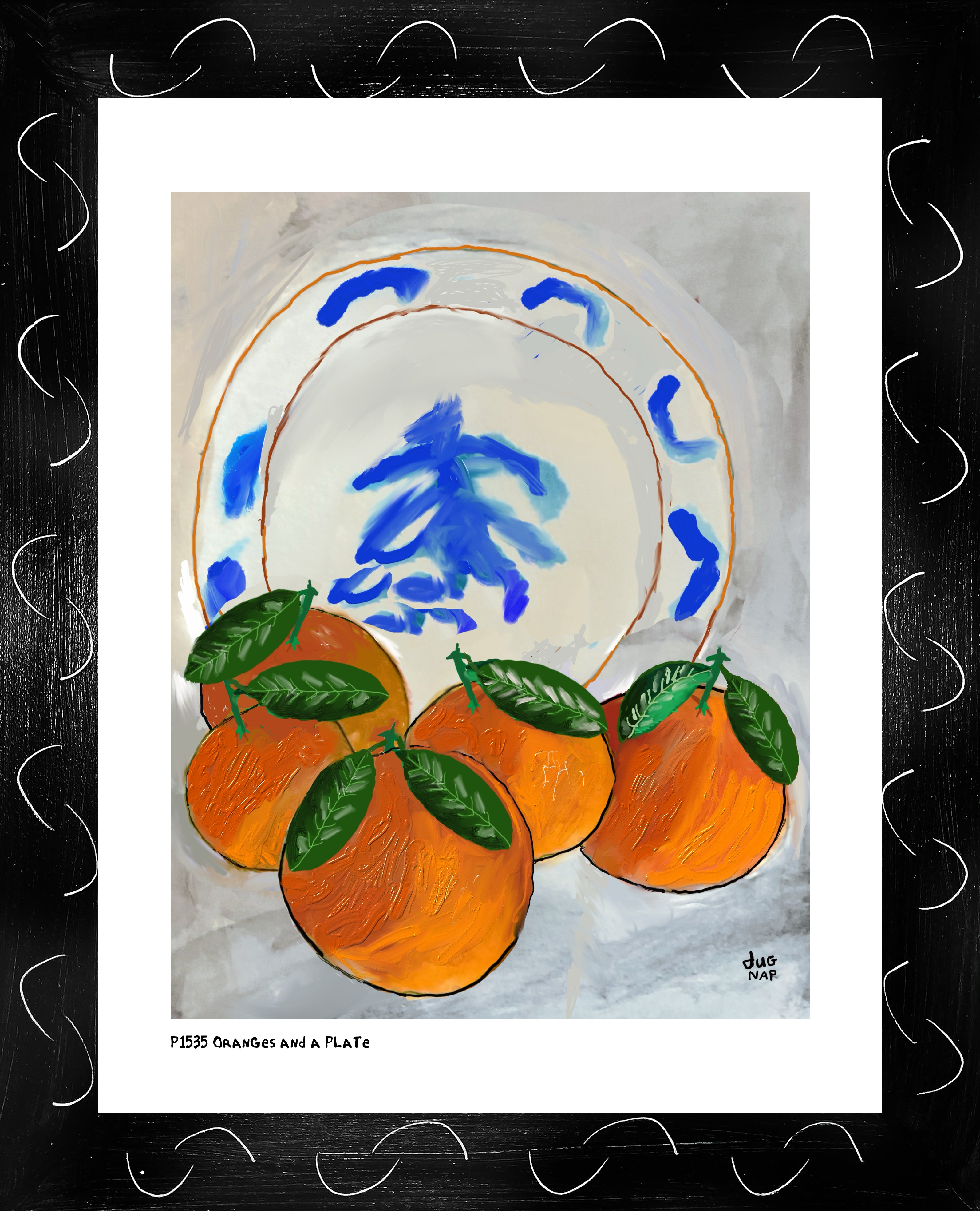 Oranges and a Plate