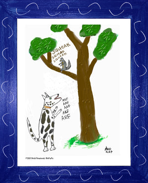 p1525 Dog Squirrel Dispute