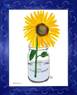 p1454 Sunflower In A Jar