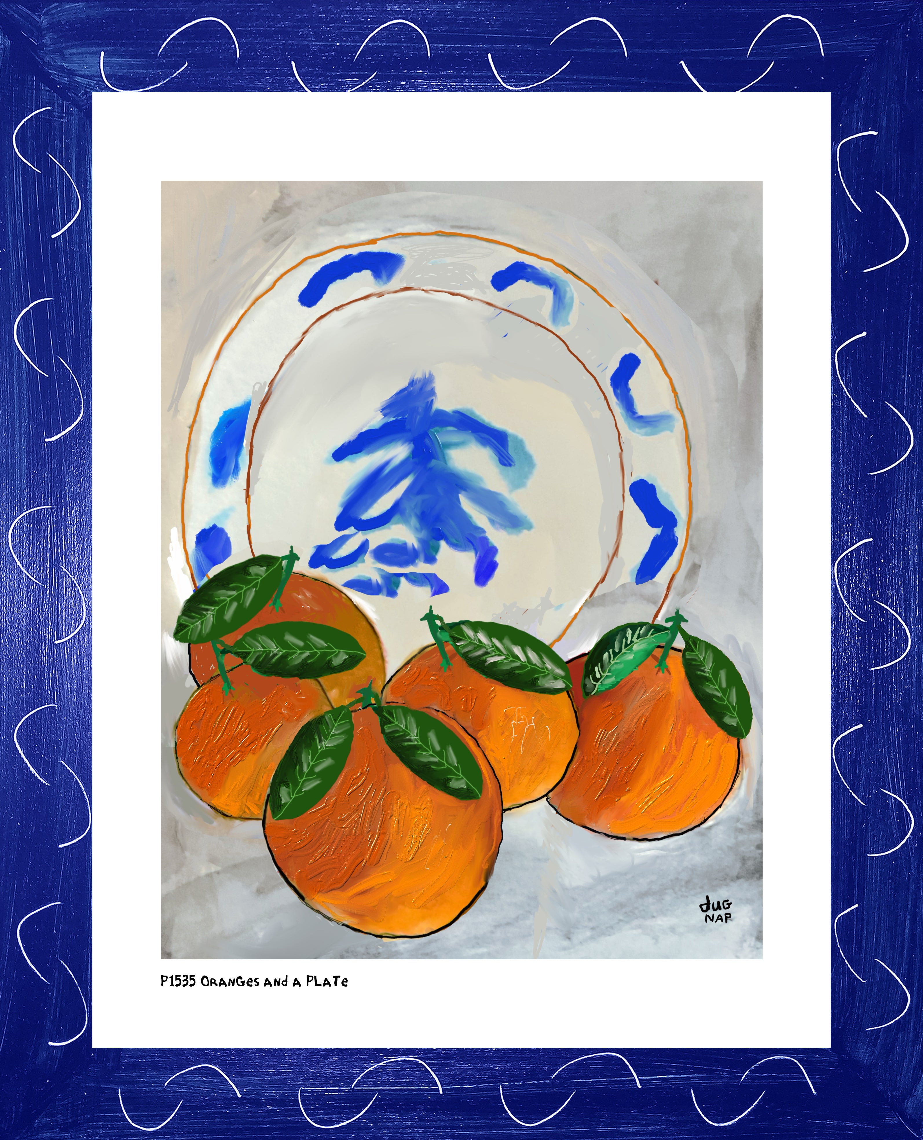 Oranges and a Plate