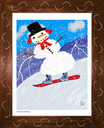 p1393 Snowman Snowboader