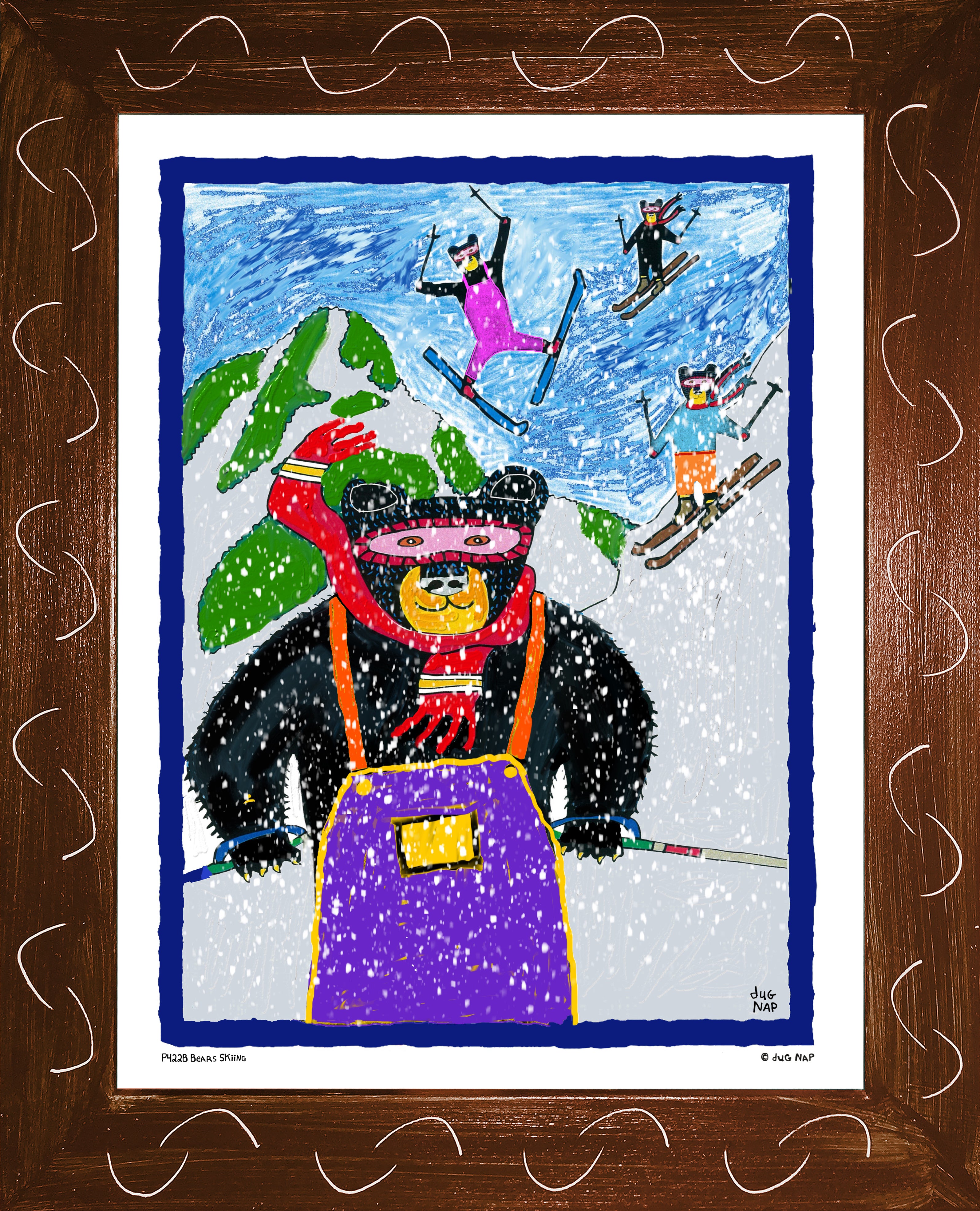 P422B Bears Skiing