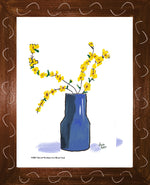 P1555 Yellow Flowers in a Blue Vase