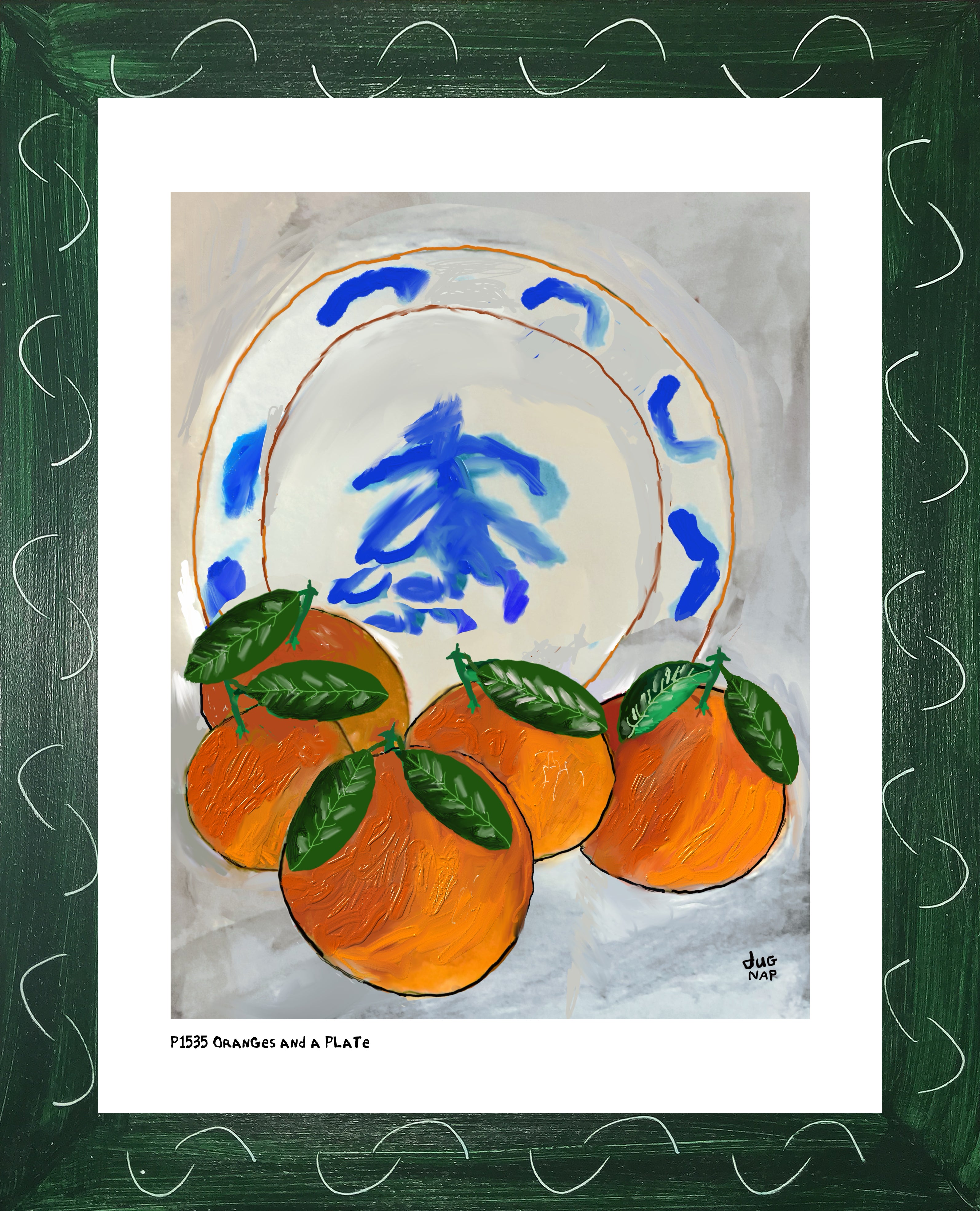 Oranges and a Plate