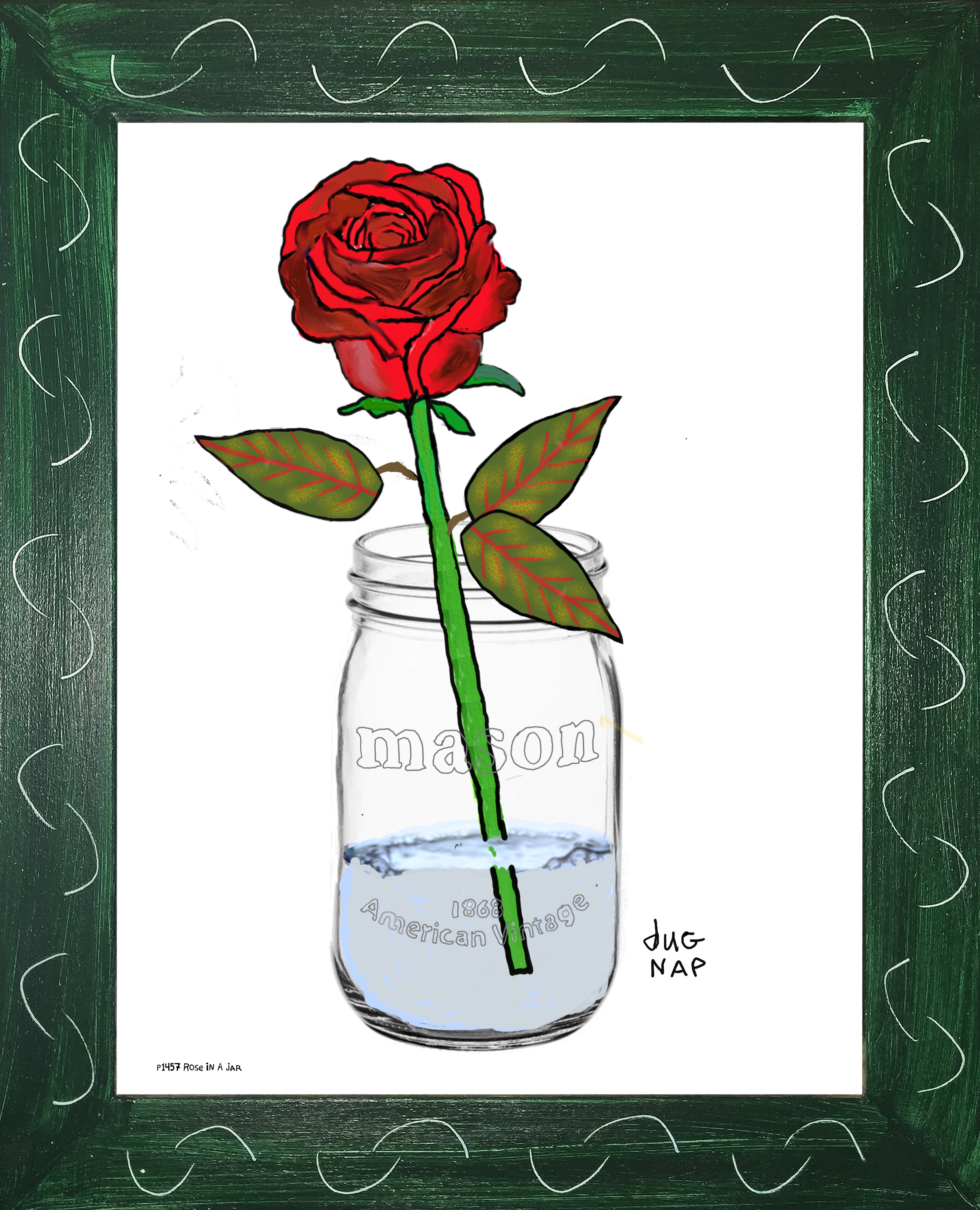 p1457 Rose In A Jar