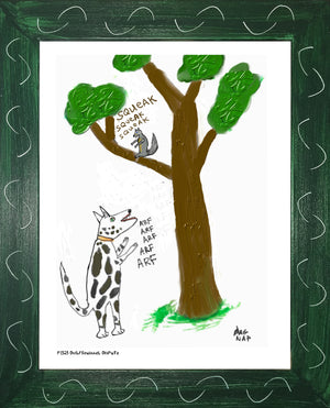 p1525 Dog Squirrel Dispute