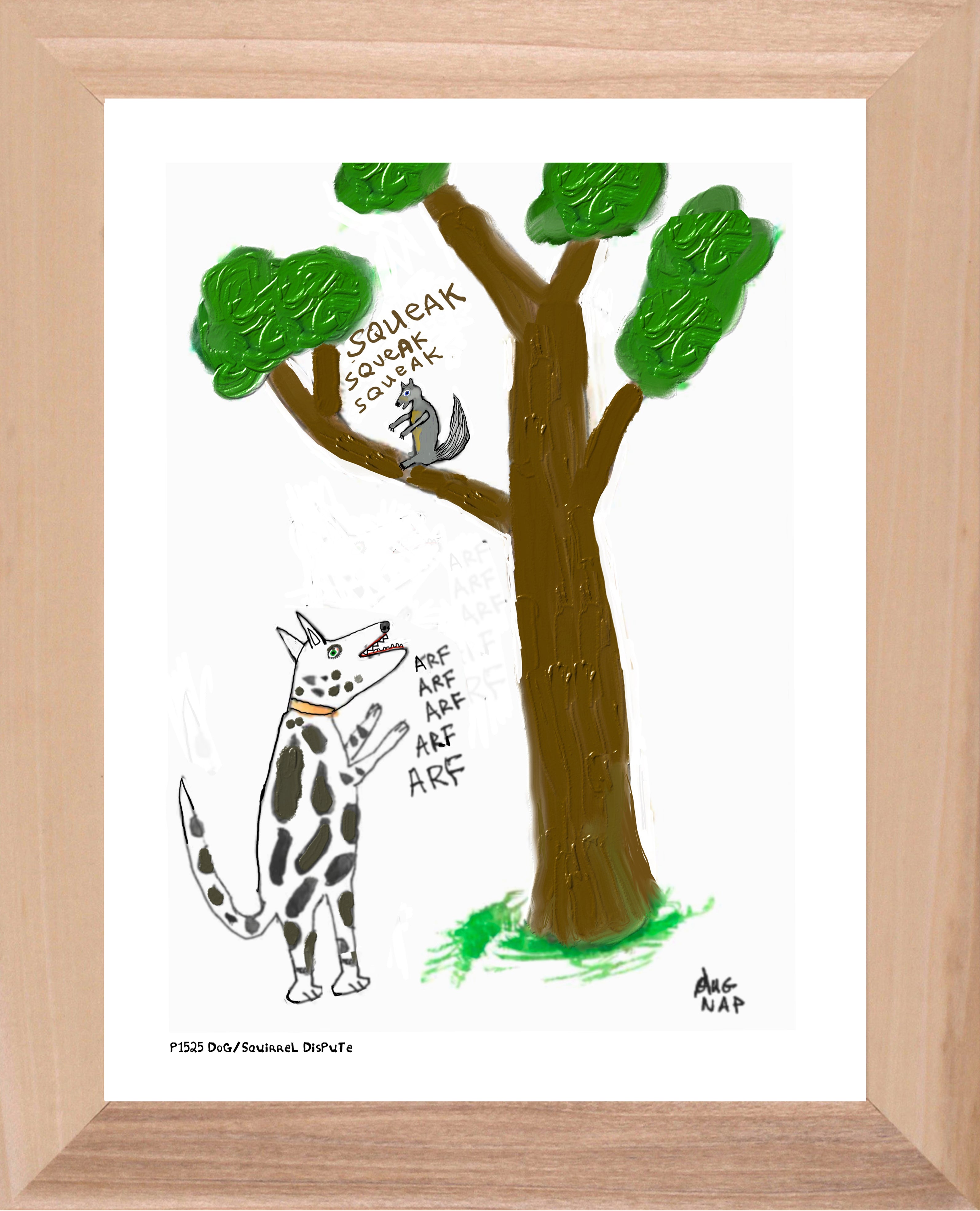 p1525 Dog Squirrel Dispute