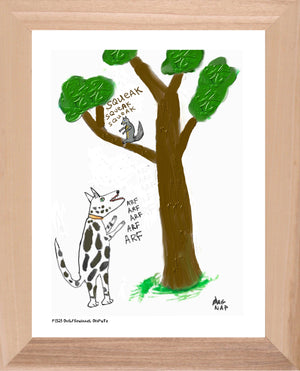 p1525 Dog Squirrel Dispute