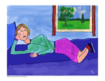 p1407 Nude Woman Reclining With Clothes On