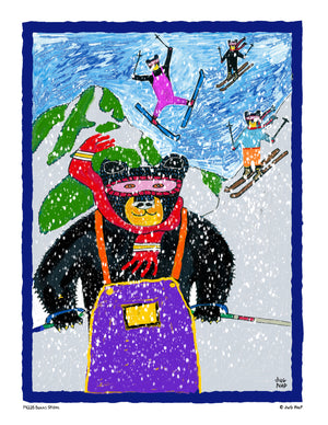 P422B Bears Skiing