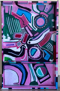 Pink Boulevard 32"x49.5" Acrylic on a Drawer