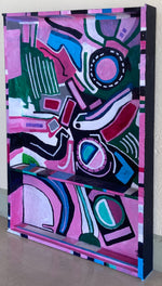 Pink Boulevard 32"x49.5" Acrylic on a Drawer