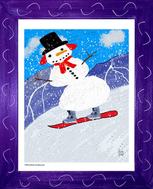 p1393 Snowman Snowboader