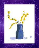 P1555 Yellow Flowers in a Blue Vase
