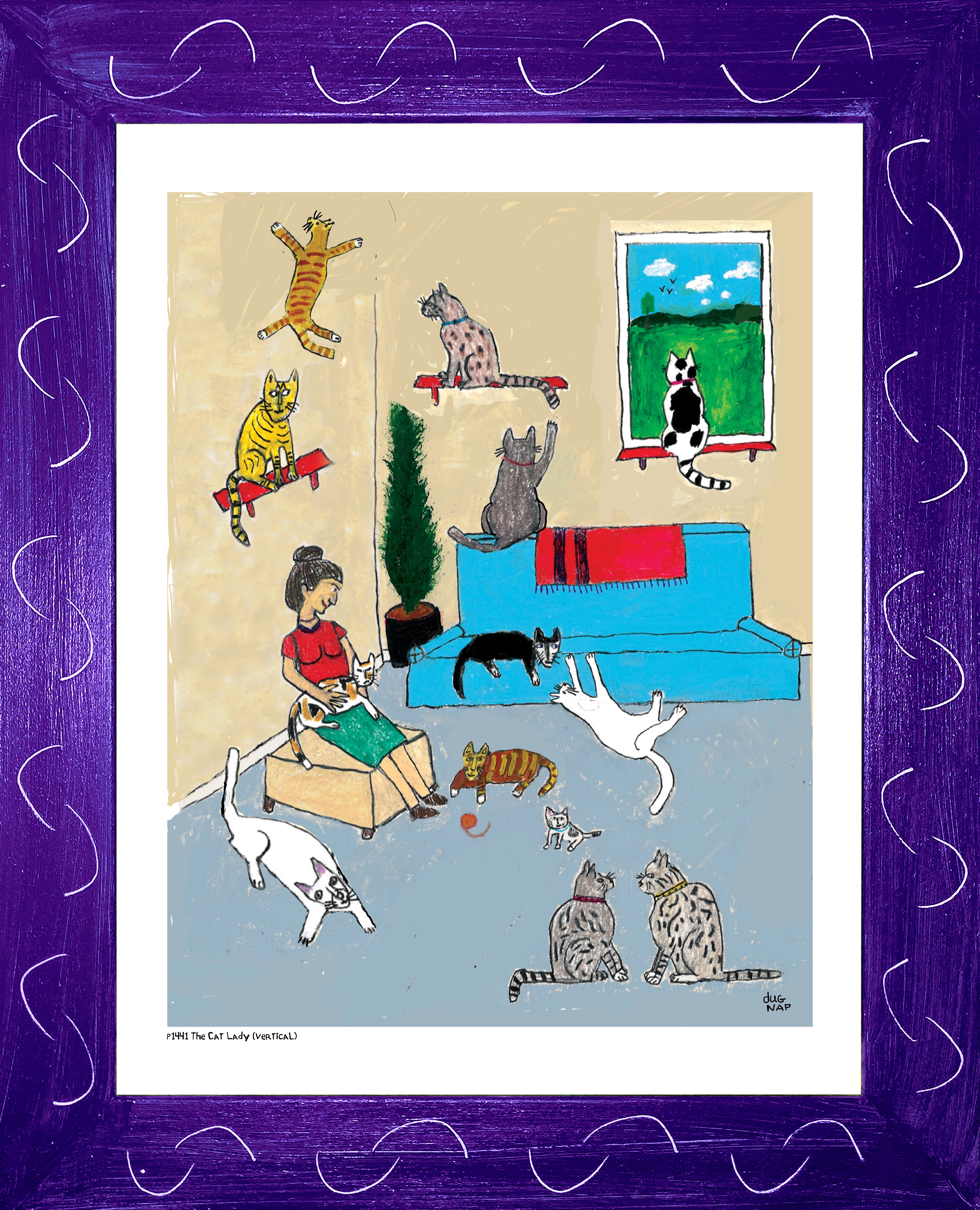 p1441 The Cat Lady (Vertical)