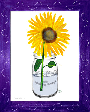 p1454 Sunflower In A Jar