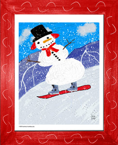 p1393 Snowman Snowboader