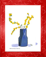 P1555 Yellow Flowers in a Blue Vase