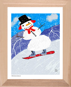 p1393 Snowman Snowboader