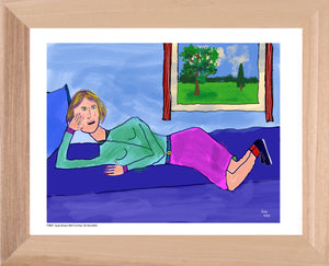 p1407 Nude Woman Reclining With Clothes On