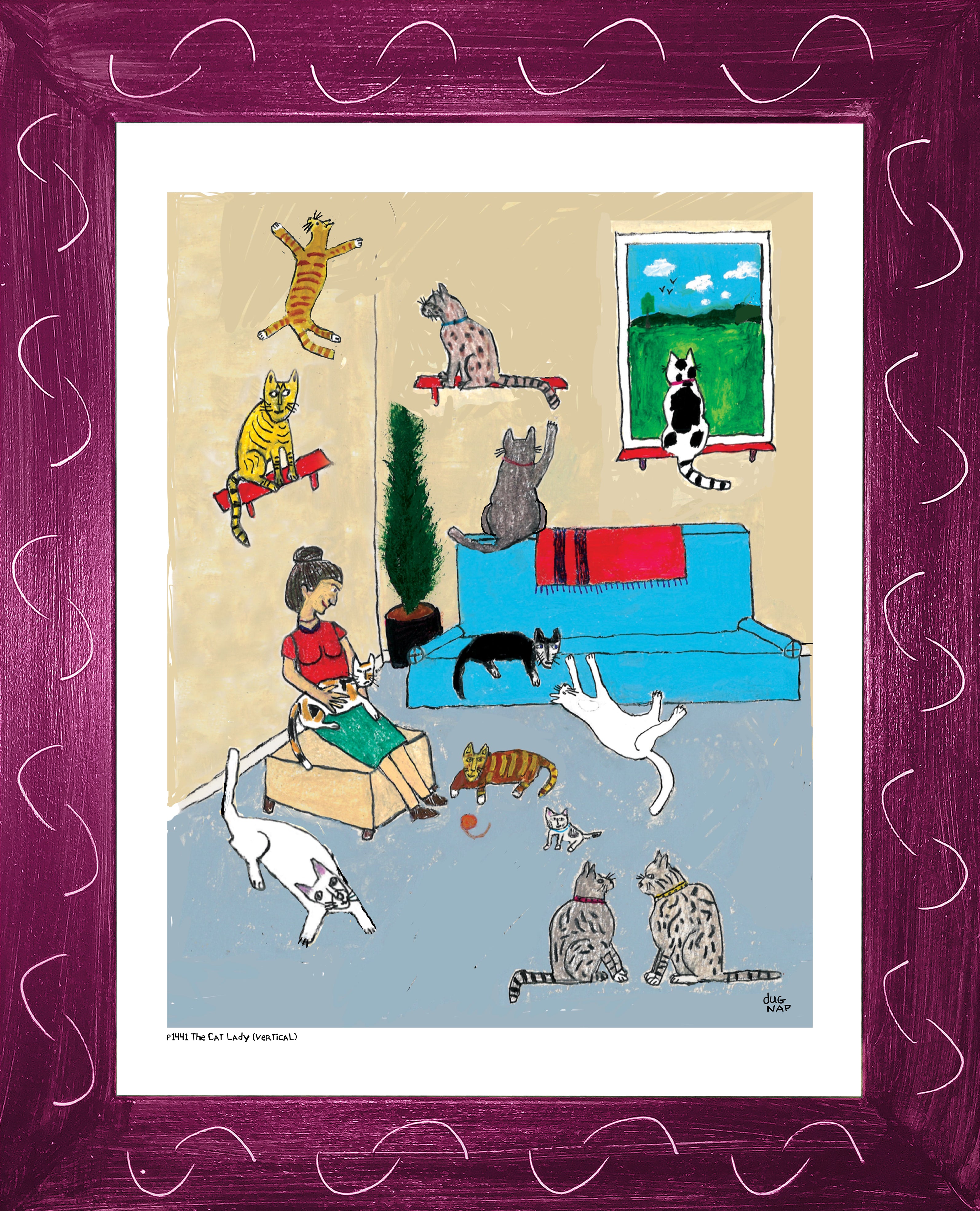 p1441 The Cat Lady (Vertical)