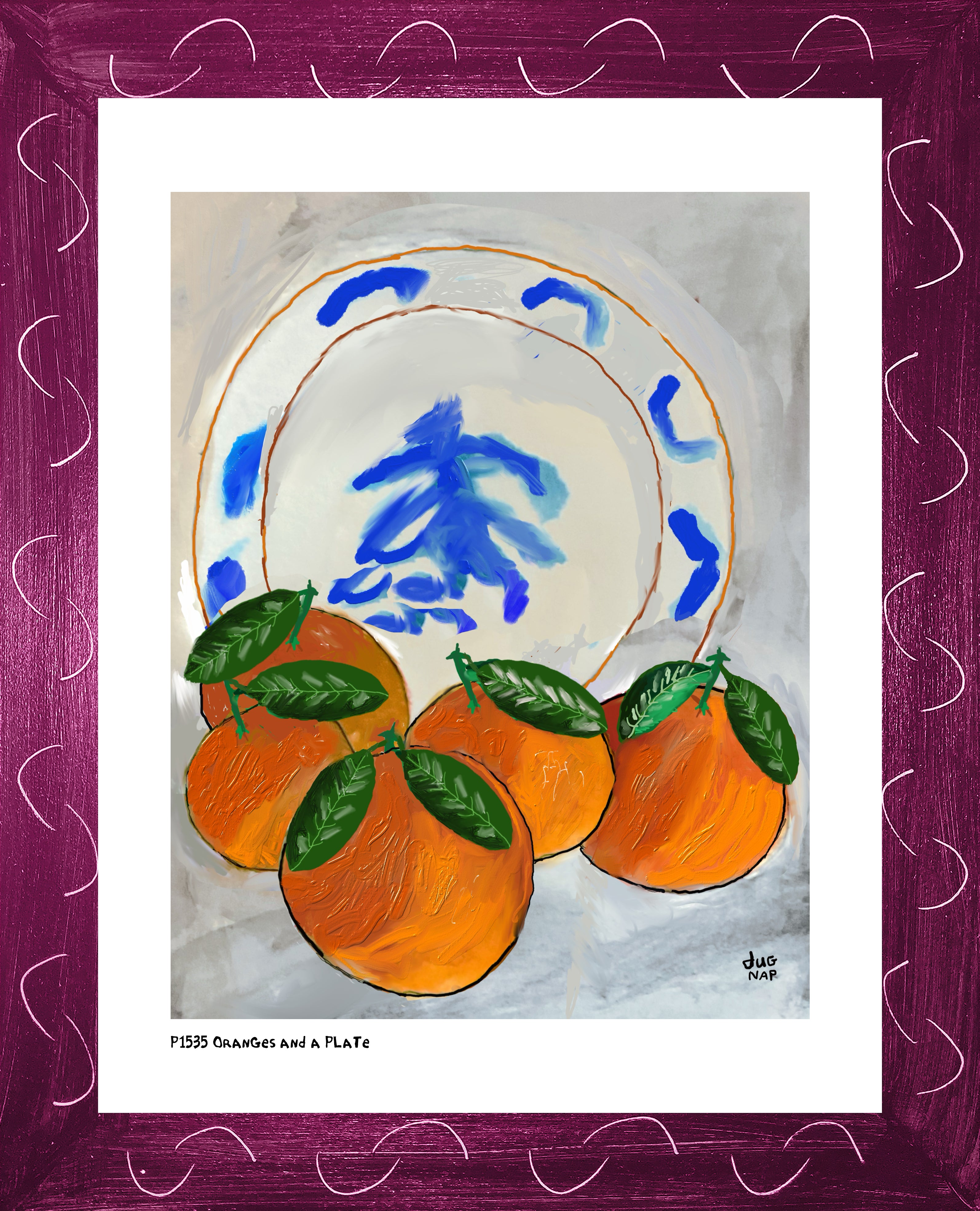 Oranges and a Plate