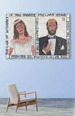 Marry Me, My Dear - 48 x 53 Oil On Board - dug Nap Art