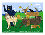 P1014 - Animals Are People - dug Nap Art