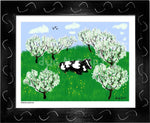 P1035 - Blossoming Cow - dug Nap Art