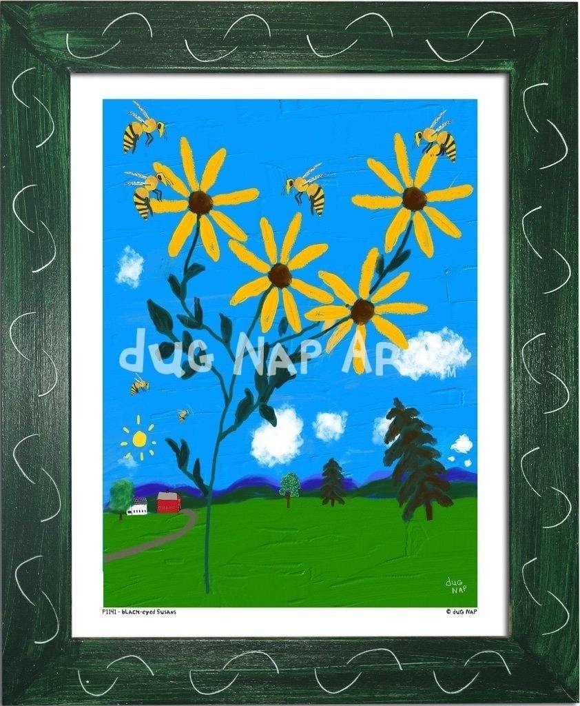P1141 Black-Eyed Susans - dug Nap Art