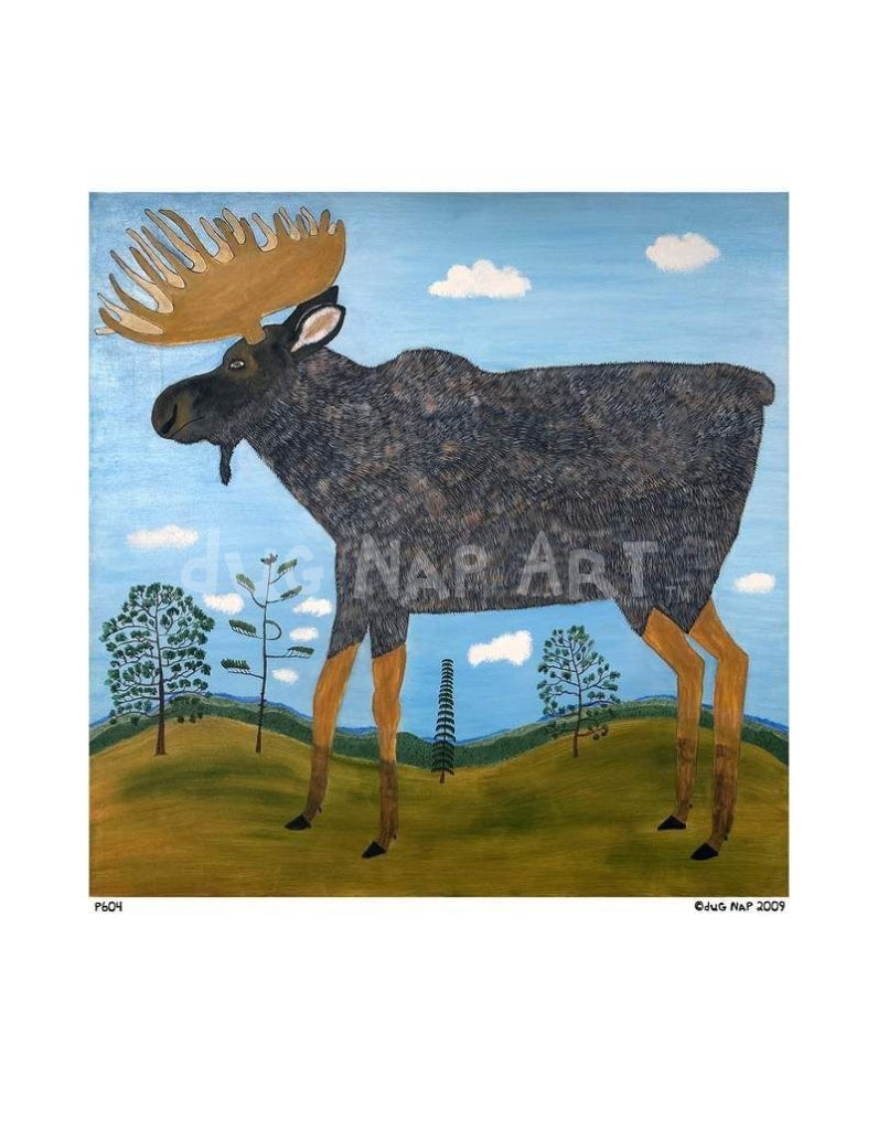 P604 - Moose - dug Nap Art