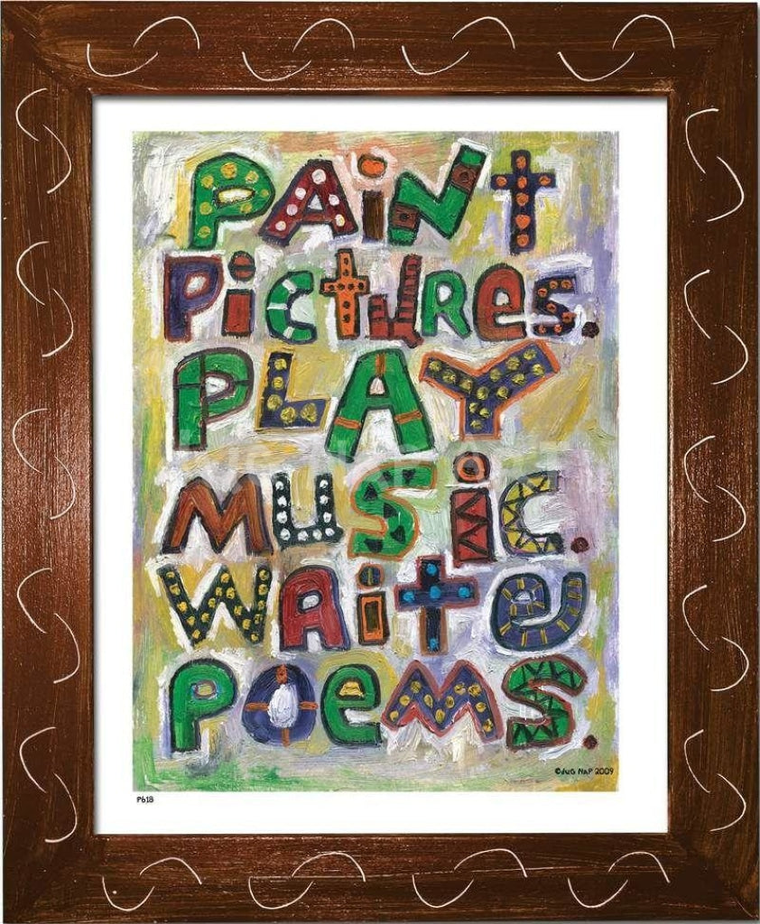 P618 - Pictures, Music, Poems - dug Nap Art