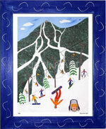 P636 - Snowboarders On A Mountain - dug Nap Art