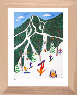 P636 - Snowboarders On A Mountain