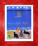 P703 - Cats On The Beach - dug Nap Art