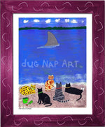 P703 - Cats On The Beach - dug Nap Art