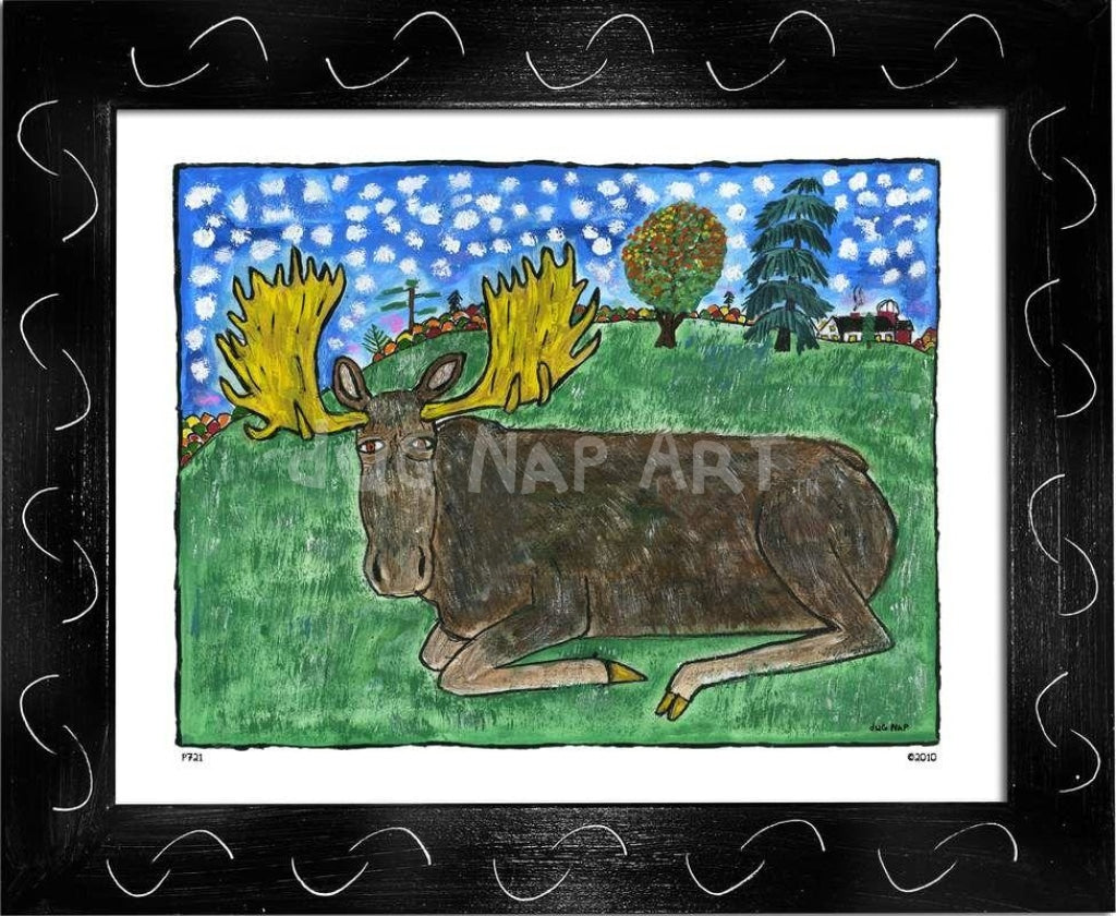 P721 - Serene Moose - dug Nap Art