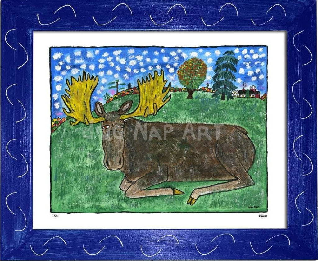 P721 - Serene Moose - dug Nap Art